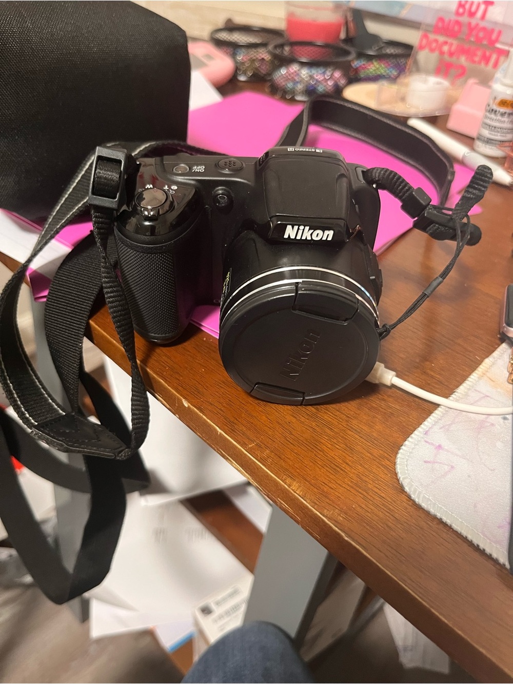 Nikon Coolpix L810 Camera with Lens Cap and Strap